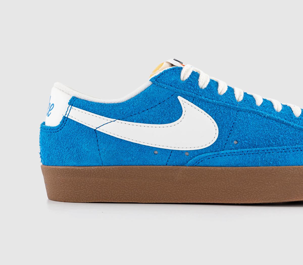 NikeBlazer Low Trainers NikeBlazer Low TrainersPhoto Blue Sail Gum Medium Brown Black
