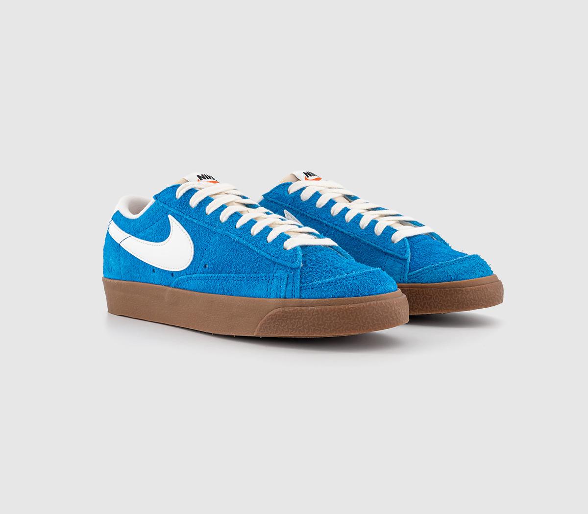 NikeBlazer Low Trainers NikeBlazer Low TrainersPhoto Blue Sail Gum Medium Brown Black