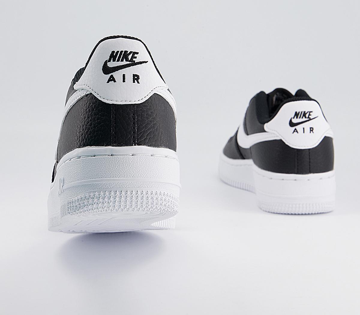 Nike Air Force 1 Boys Trainers Black White - Kids Trainers