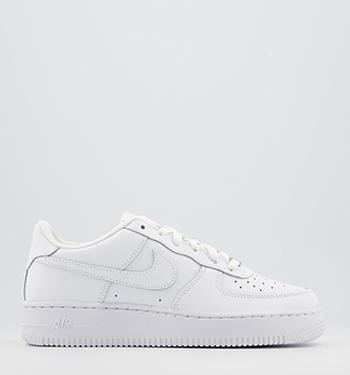 white & black air force 1 lv8 trainers youth