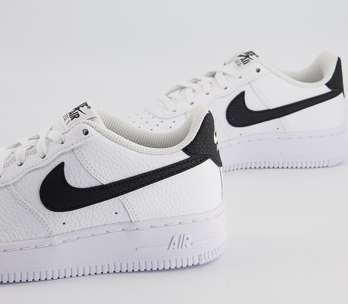 Nike Air Force 1 Junior Trainers White Black - Women's Trainers