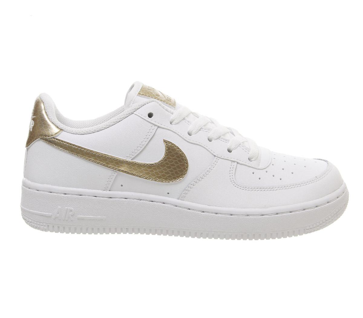 NikeAir Force 1 TrainersWhite Blush Gold