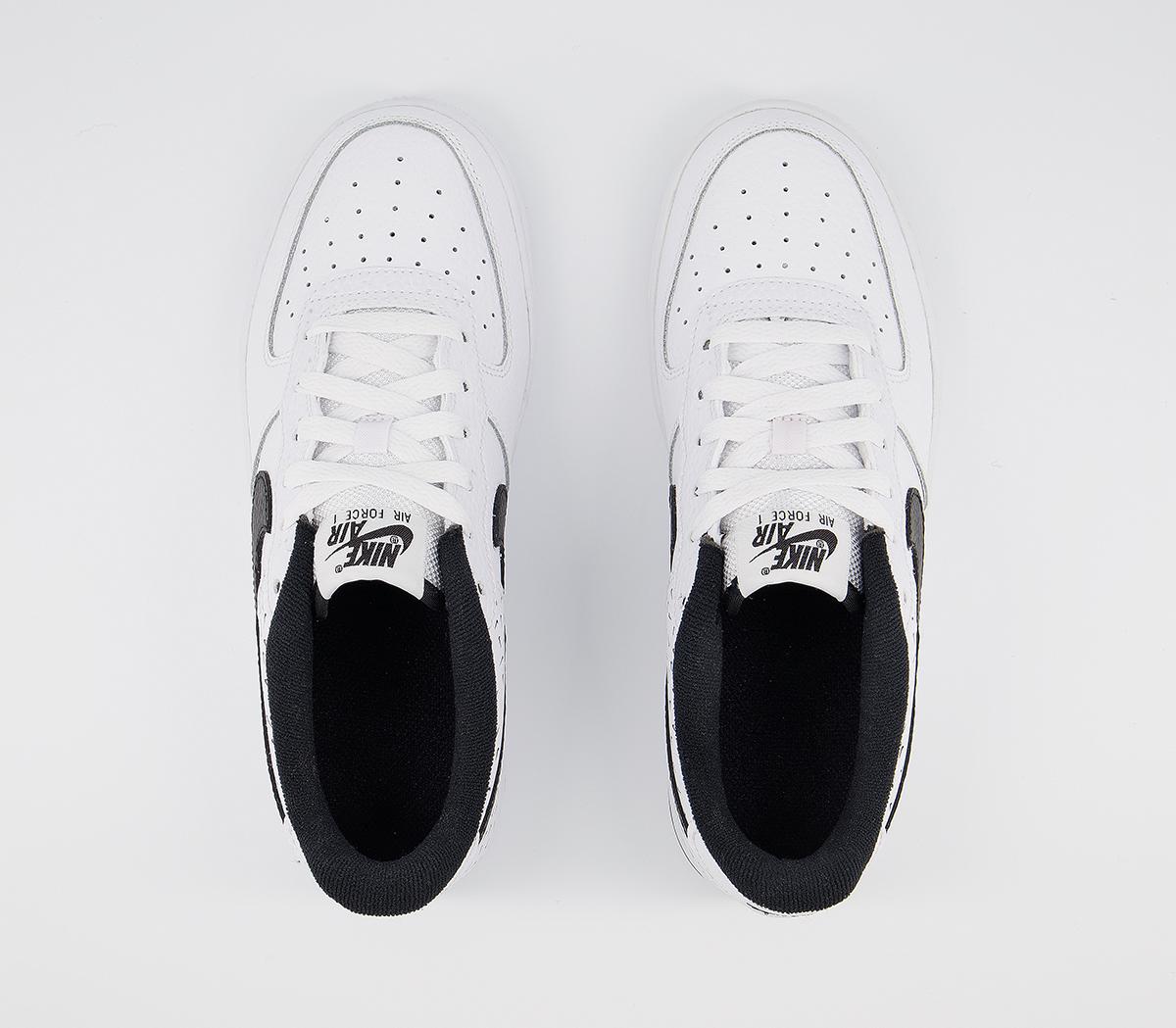 Nike Af1 Boys Trainers White Black Swooshfetti - Women's Trainers