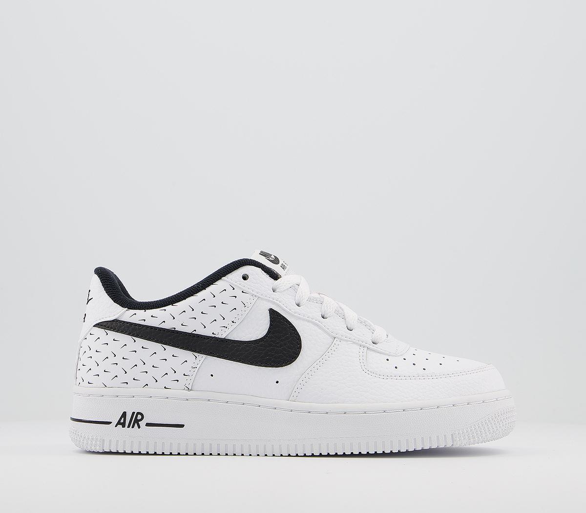 Nike Af1 Boys Trainers White Black Swooshfetti Women s Trainers