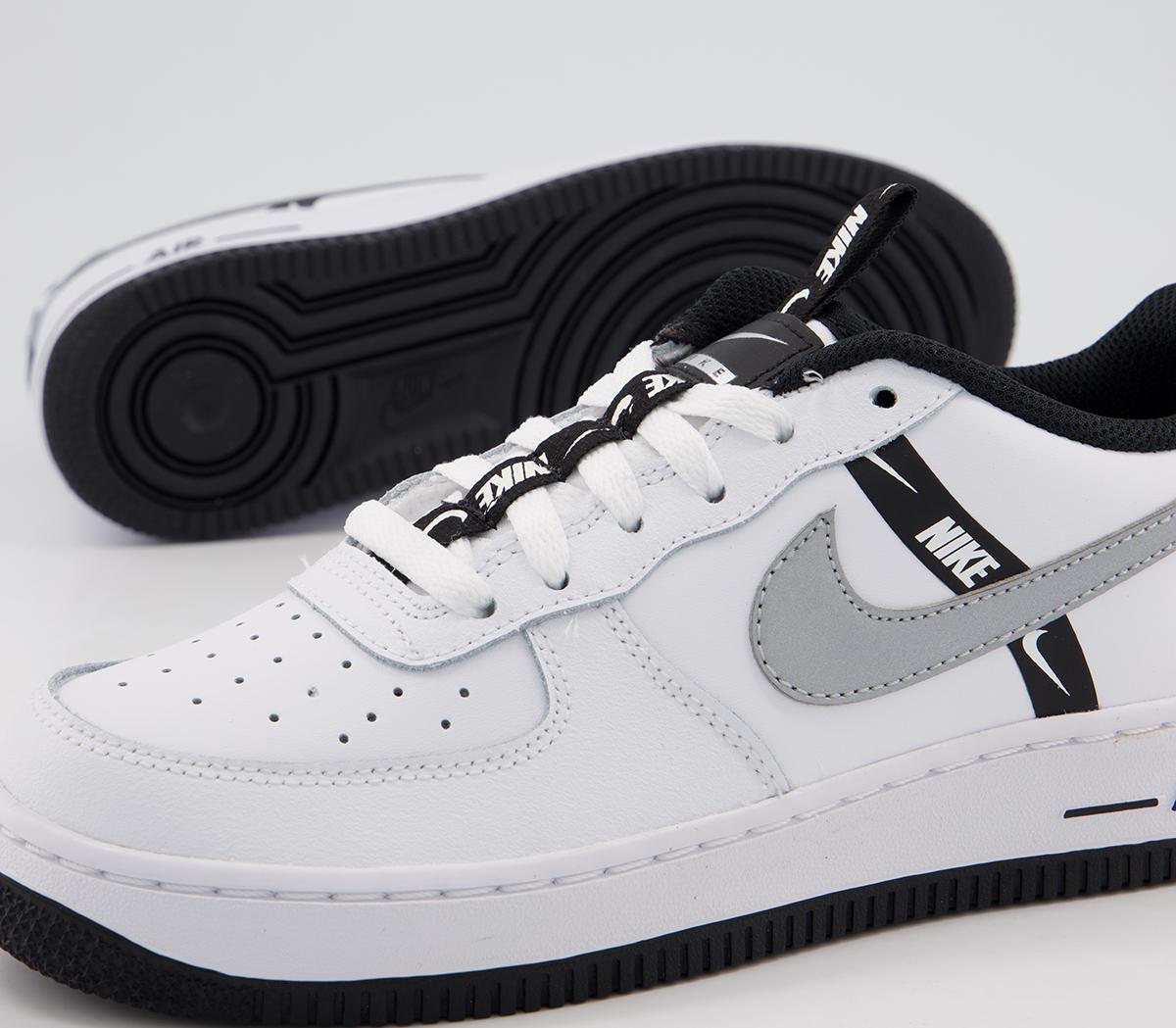white black silver air force 1
