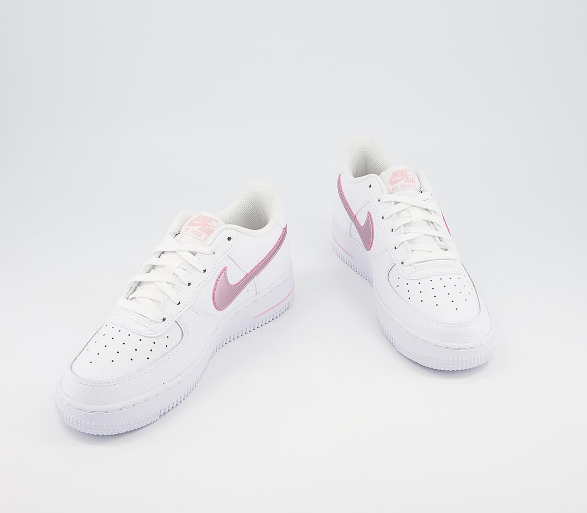 junior pink and white air force