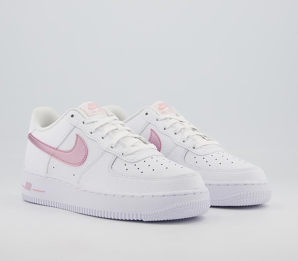 Nike Air Force 1 Boys Trainers White Pink Glaze - Women's Trainers