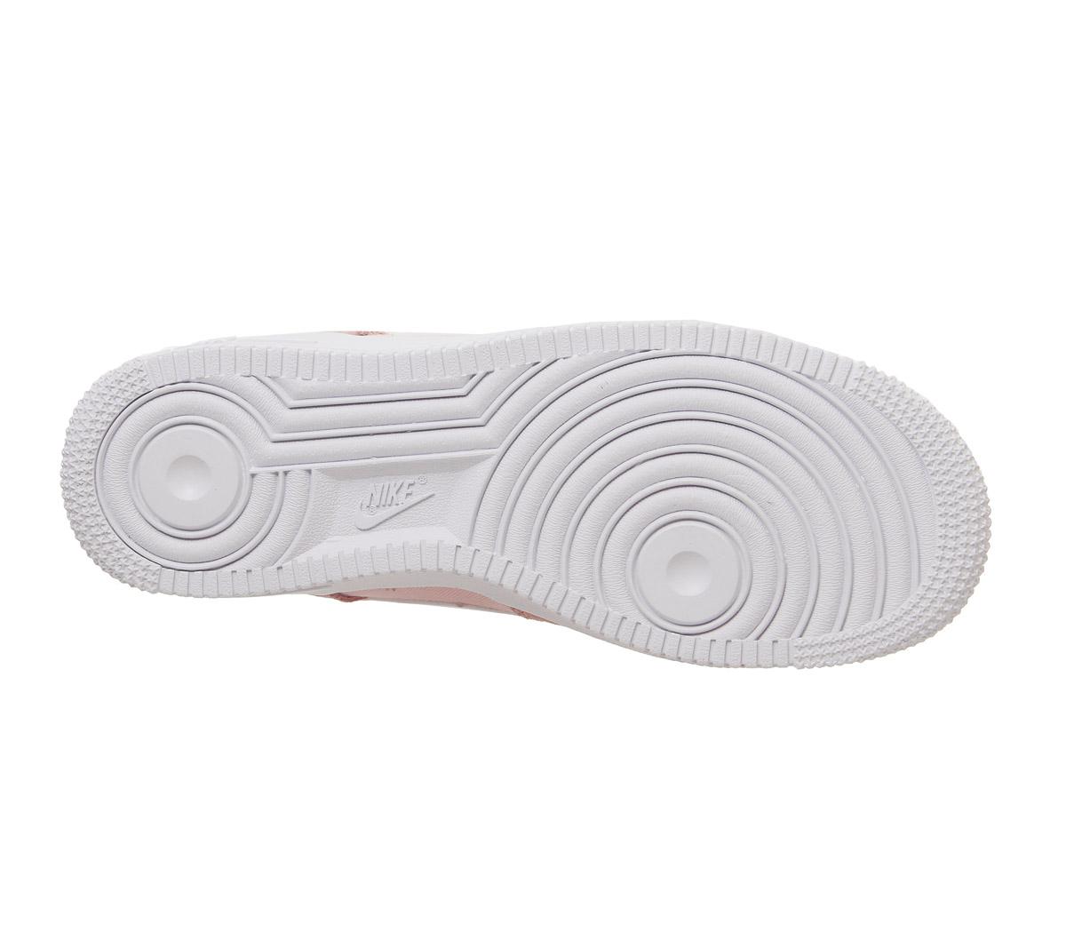 NikeAf1 BoysCoral Starust White