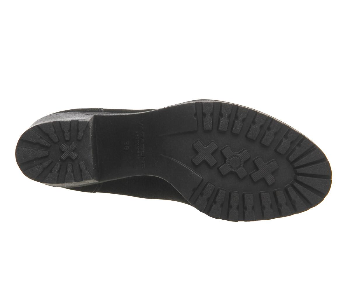 Vagabond Shoemakers Grace Lace Up Boots Black Nubuck - Women's Ankle Boots