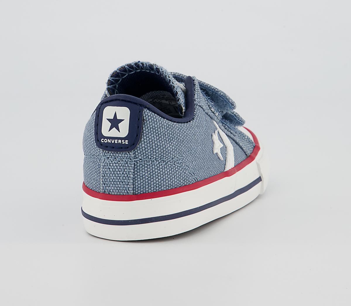 Converse Star Player Infant Trainers Converse Star Player Infant Trainers Indigo Oxide Vintage White Midnght Navy