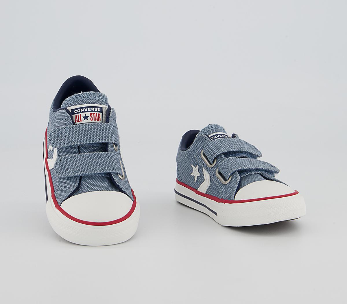 Converse Star Player Infant Trainers Converse Star Player Infant Trainers Indigo Oxide Vintage White Midnght Navy