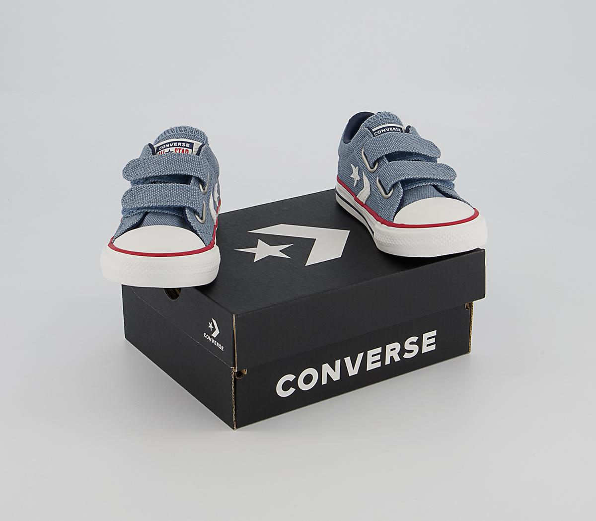 Converse Star Player Infant Trainers Converse Star Player Infant Trainers Indigo Oxide Vintage White Midnght Navy