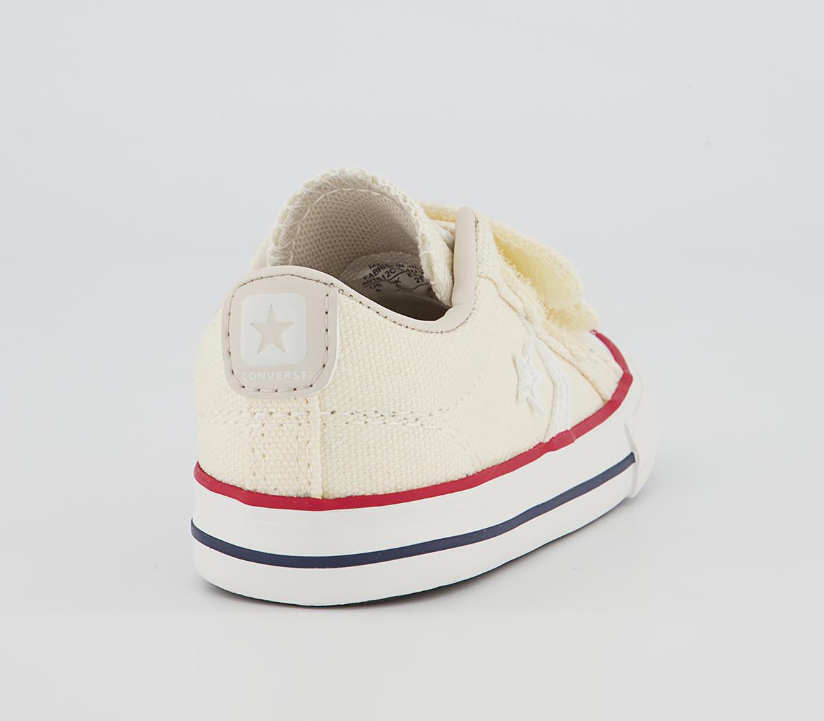 Converse Star Player Infant Trainers Converse Star Player Infant Trainers Egret Red Gym Vintage White