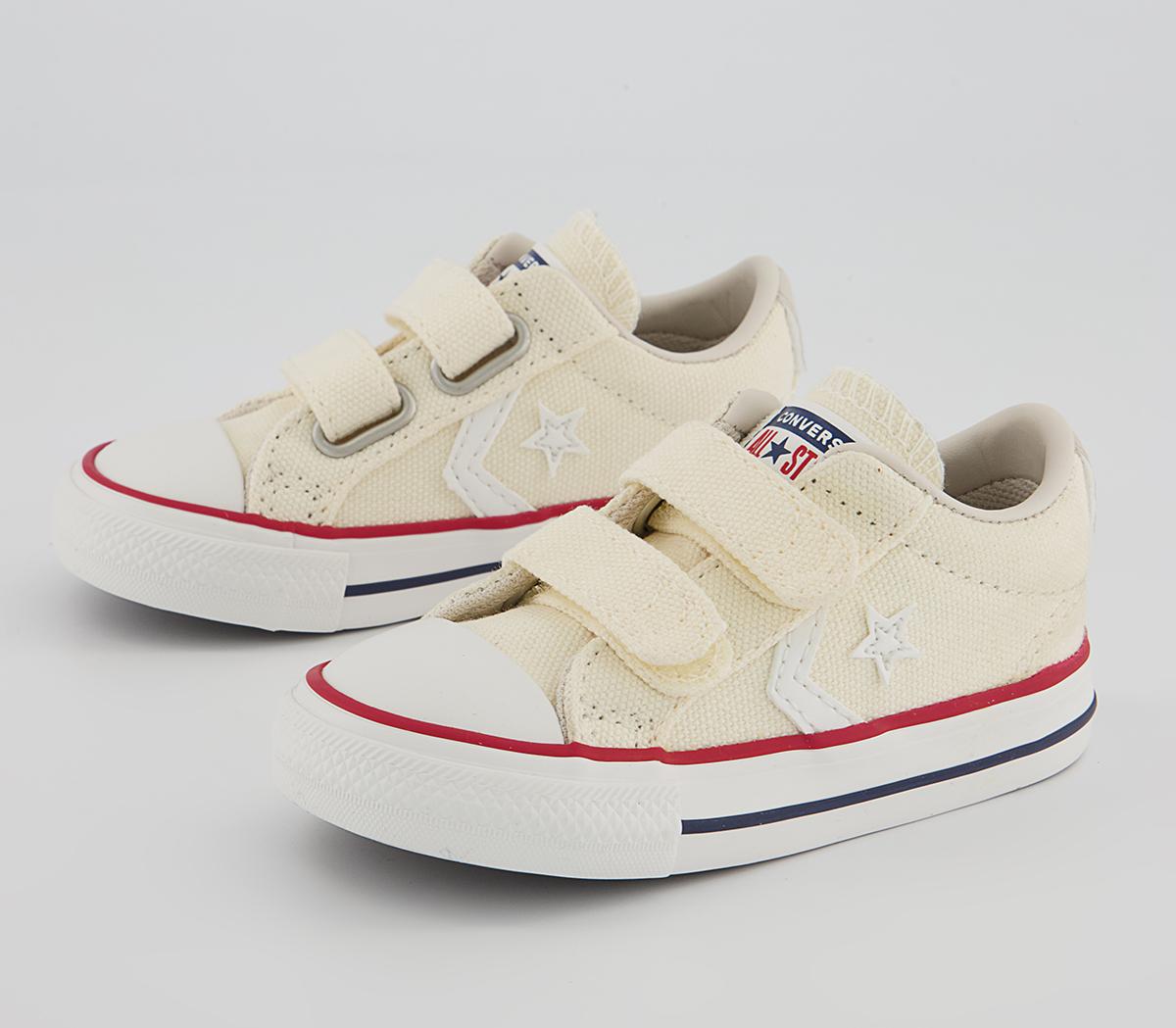 Converse Star Player Infant Trainers Converse Star Player Infant Trainers Egret Red Gym Vintage White