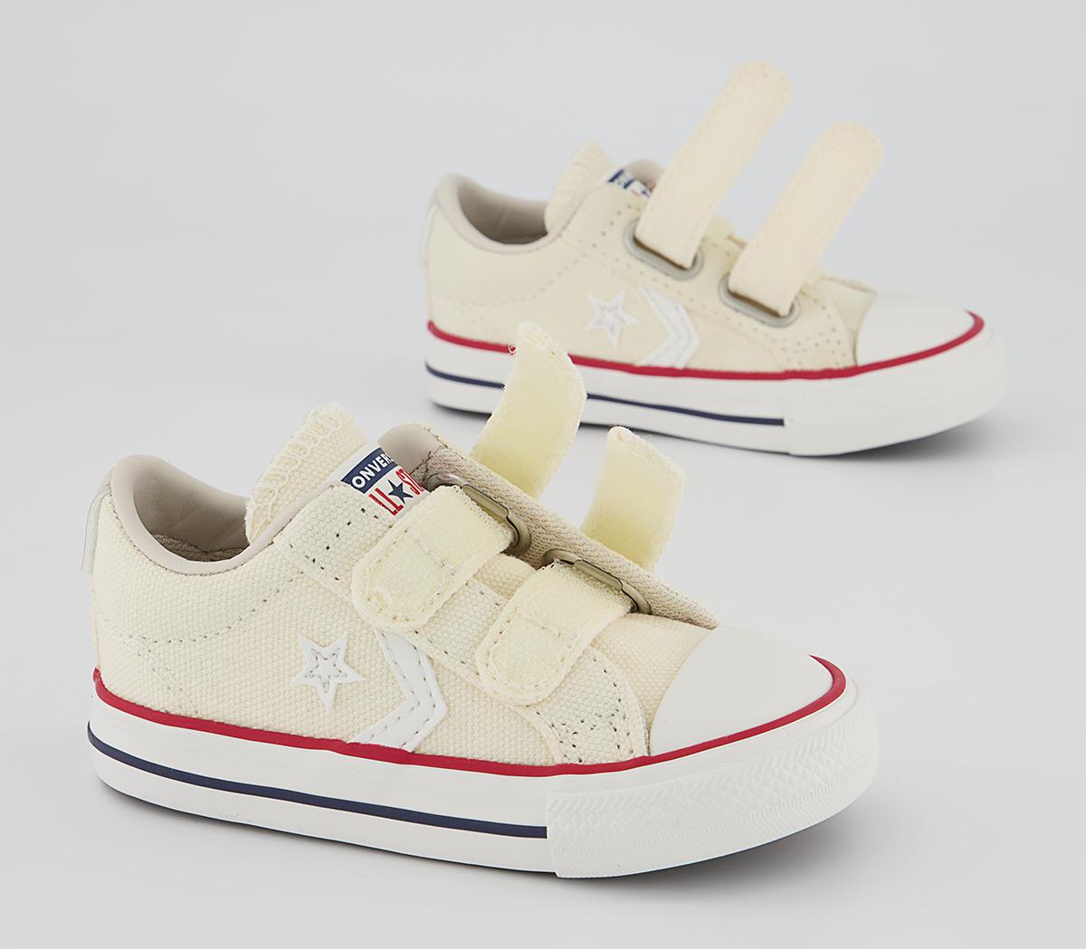 Converse Star Player Infant Trainers Converse Star Player Infant Trainers Egret Red Gym Vintage White