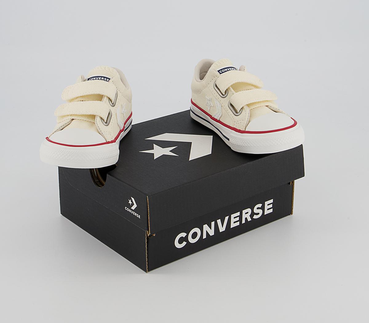 Converse Star Player Infant Trainers Converse Star Player Infant Trainers Egret Red Gym Vintage White