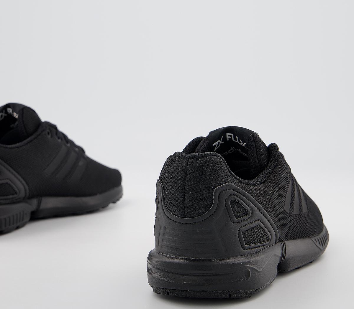 adidas Zx Flux K Trainers Black Mono - Unisex