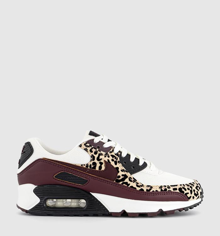Nike Air Max 90 Trainers Sail Burgundy Crush Velvet Brown