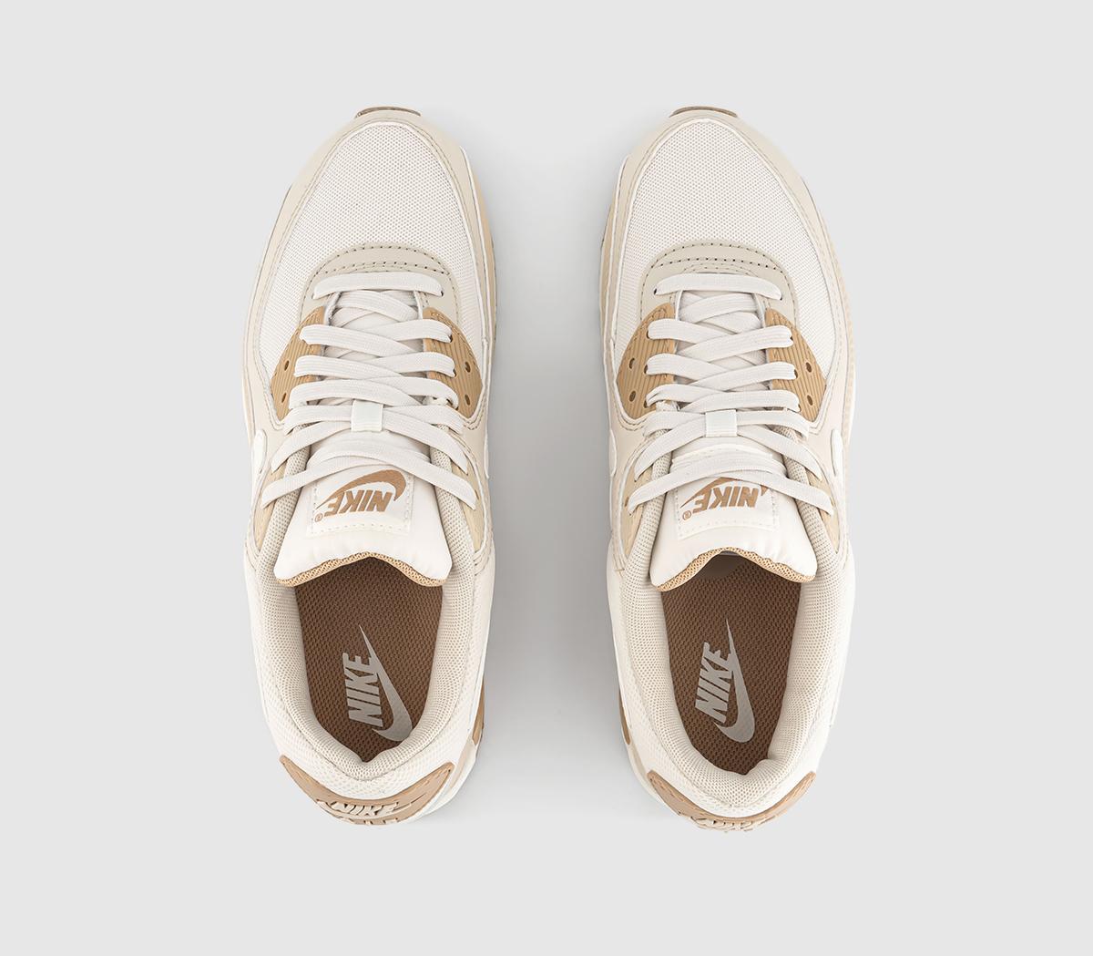 NikeAir Max 90 TrainersPhantom Sail Sanddrift Light Orewood Brown