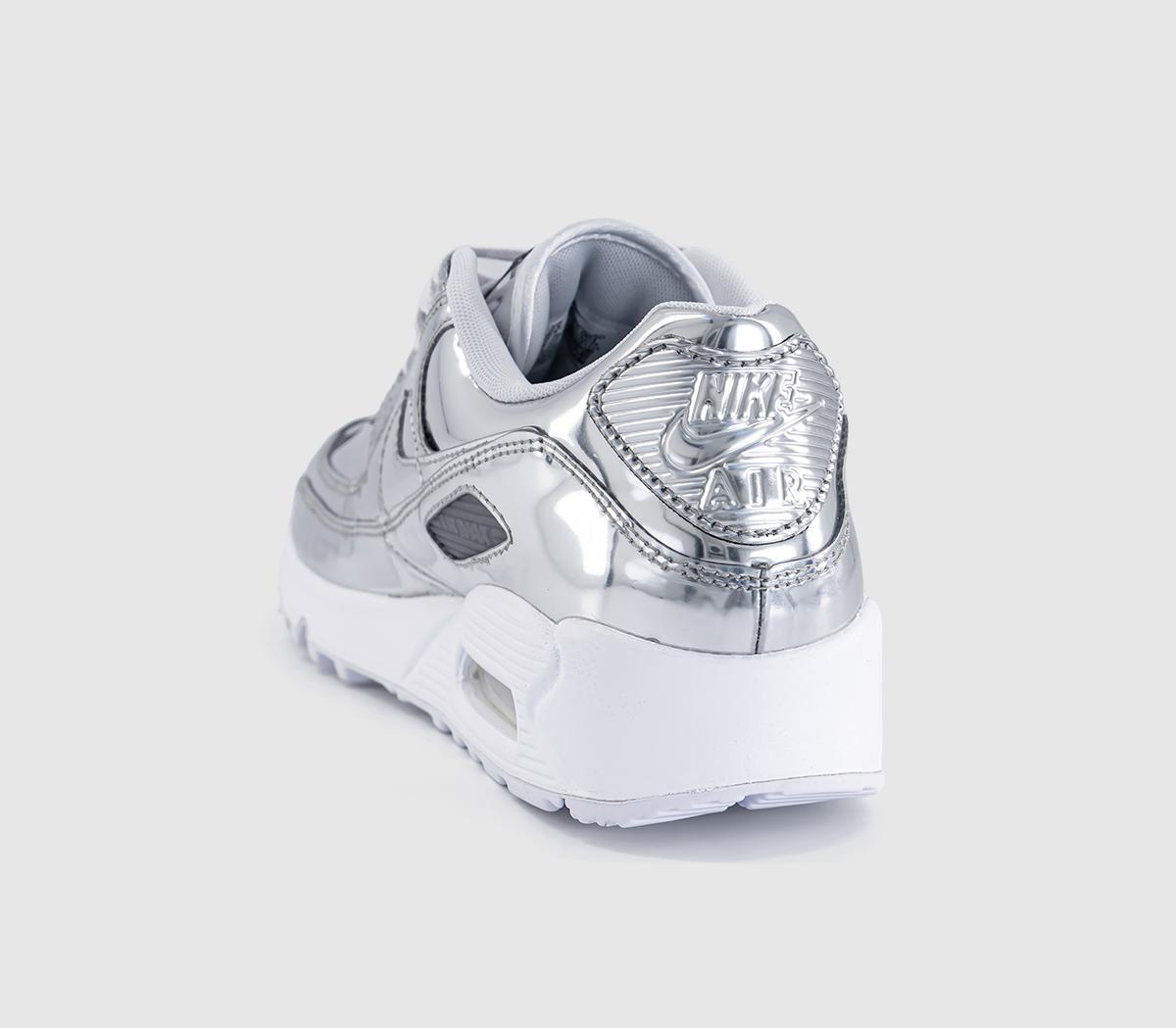 NikeAir Max 90 TrainersChrome Chrome Pure Platinum White