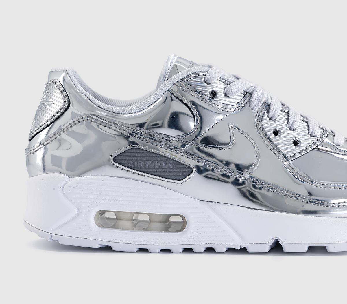 NikeAir Max 90 TrainersChrome Chrome Pure Platinum White