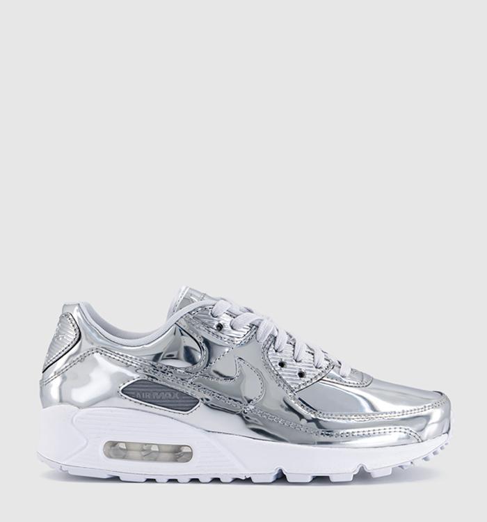 Nike Air Max 90 Trainers Chrome Chrome Pure Platinum White