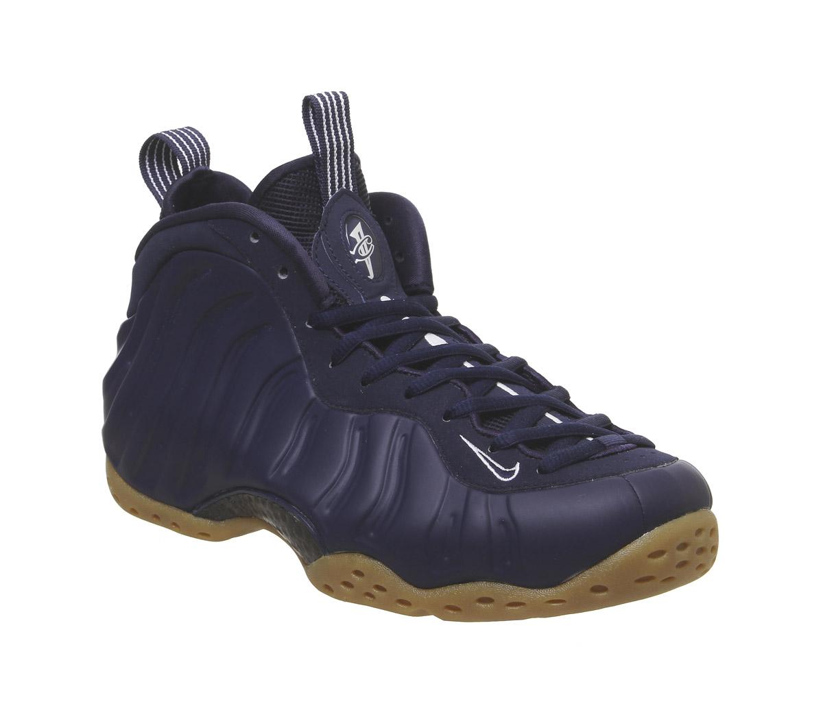 Nike Air Foamposite One Prm Trainers Midnight Navy Gum Light Brown