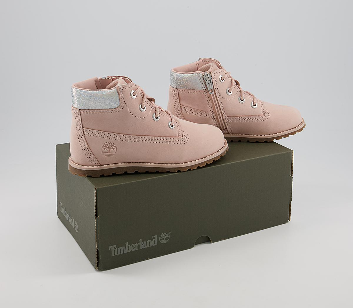 Timberland Pokey Pine 6 Inch Boots Timberland Pokey Pine 6 Inch Boots Light Pink Nubuck Glitter