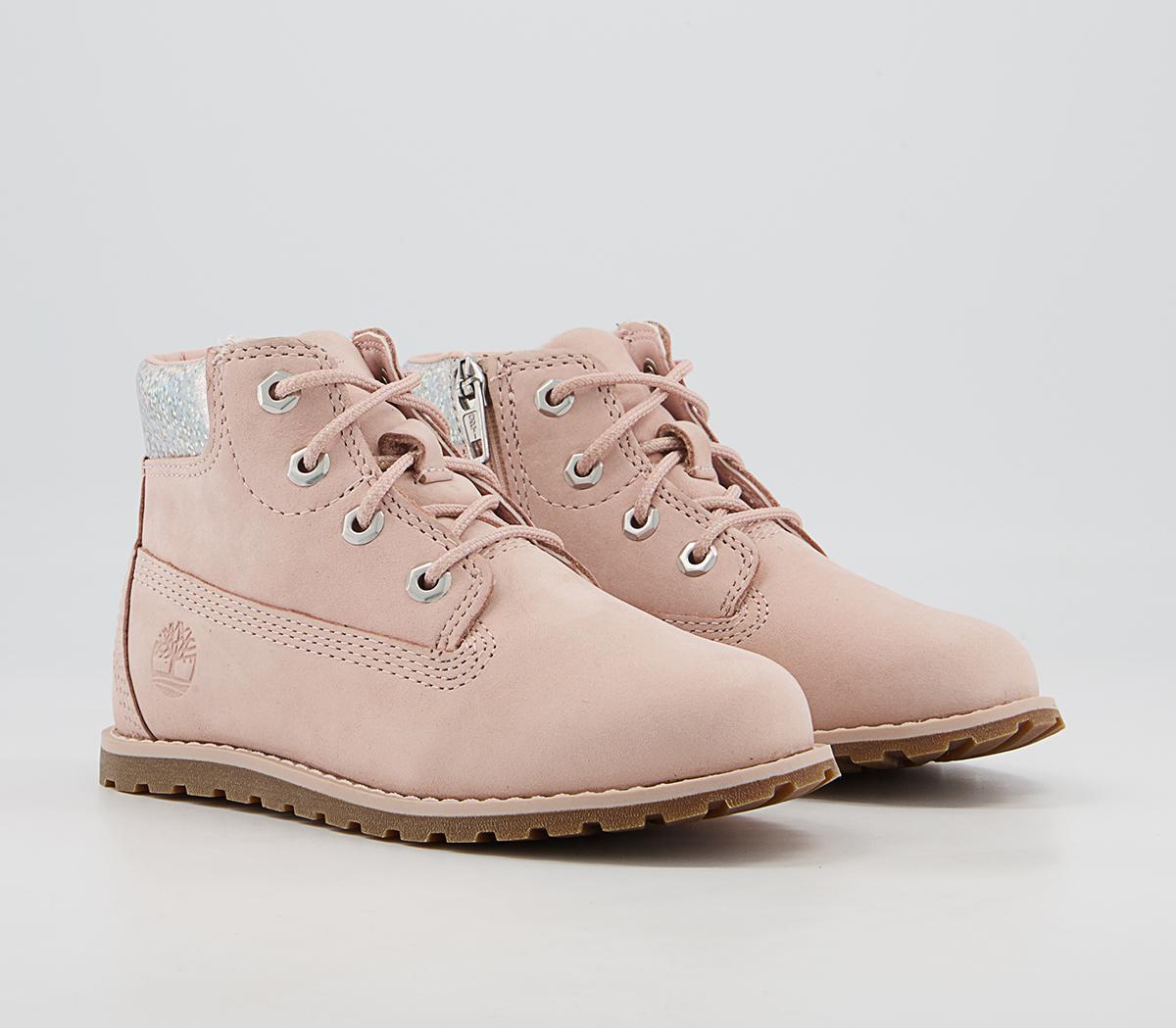 Timberland Pokey Pine 6 Inch Boots Timberland Pokey Pine 6 Inch Boots Light Pink Nubuck Glitter