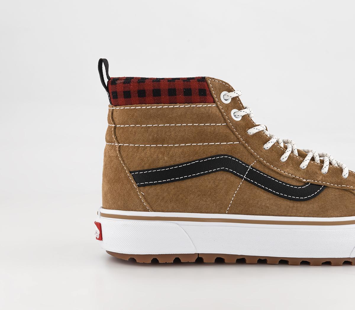 Vans Sk8 Hi Mte Sneaker Boots Vans Sk8 Hi Mte Sneaker Boots Plaid Brown Black