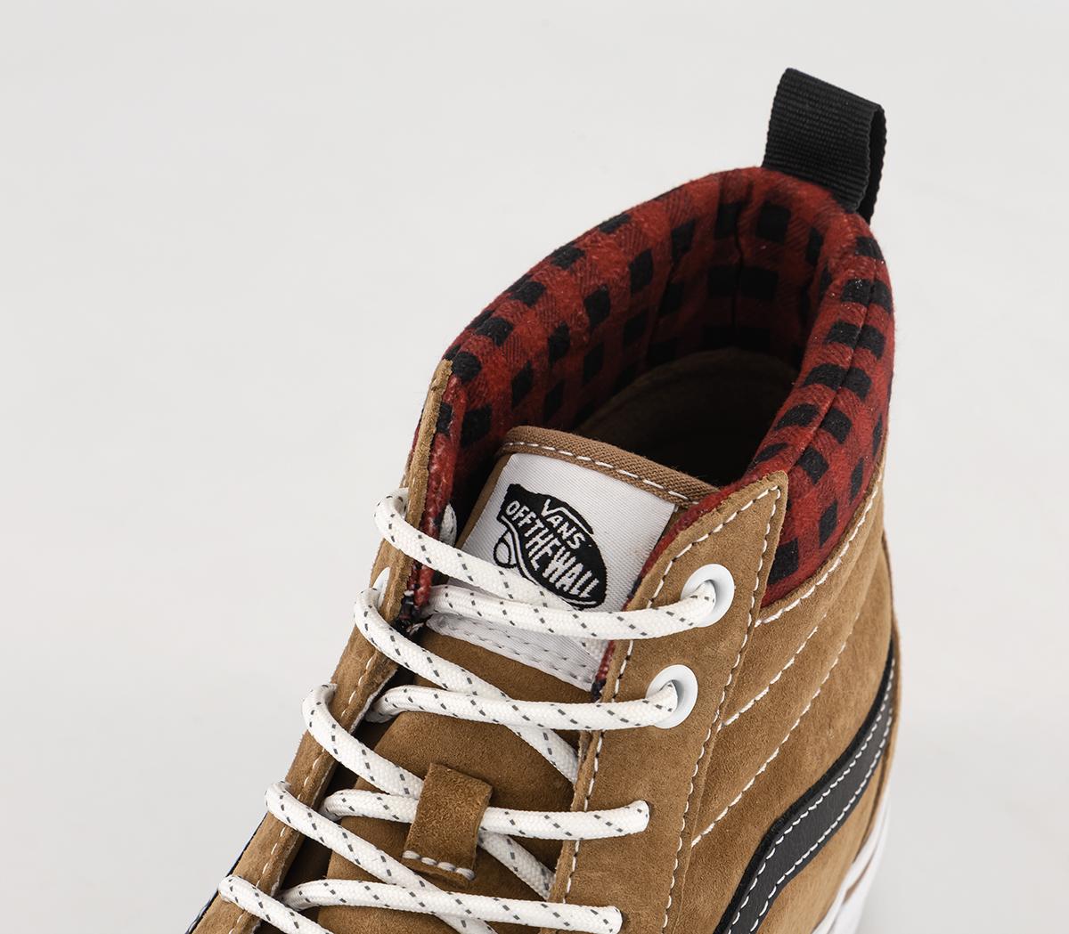 Vans Sk8 Hi Mte Sneaker Boots Vans Sk8 Hi Mte Sneaker Boots Plaid Brown Black