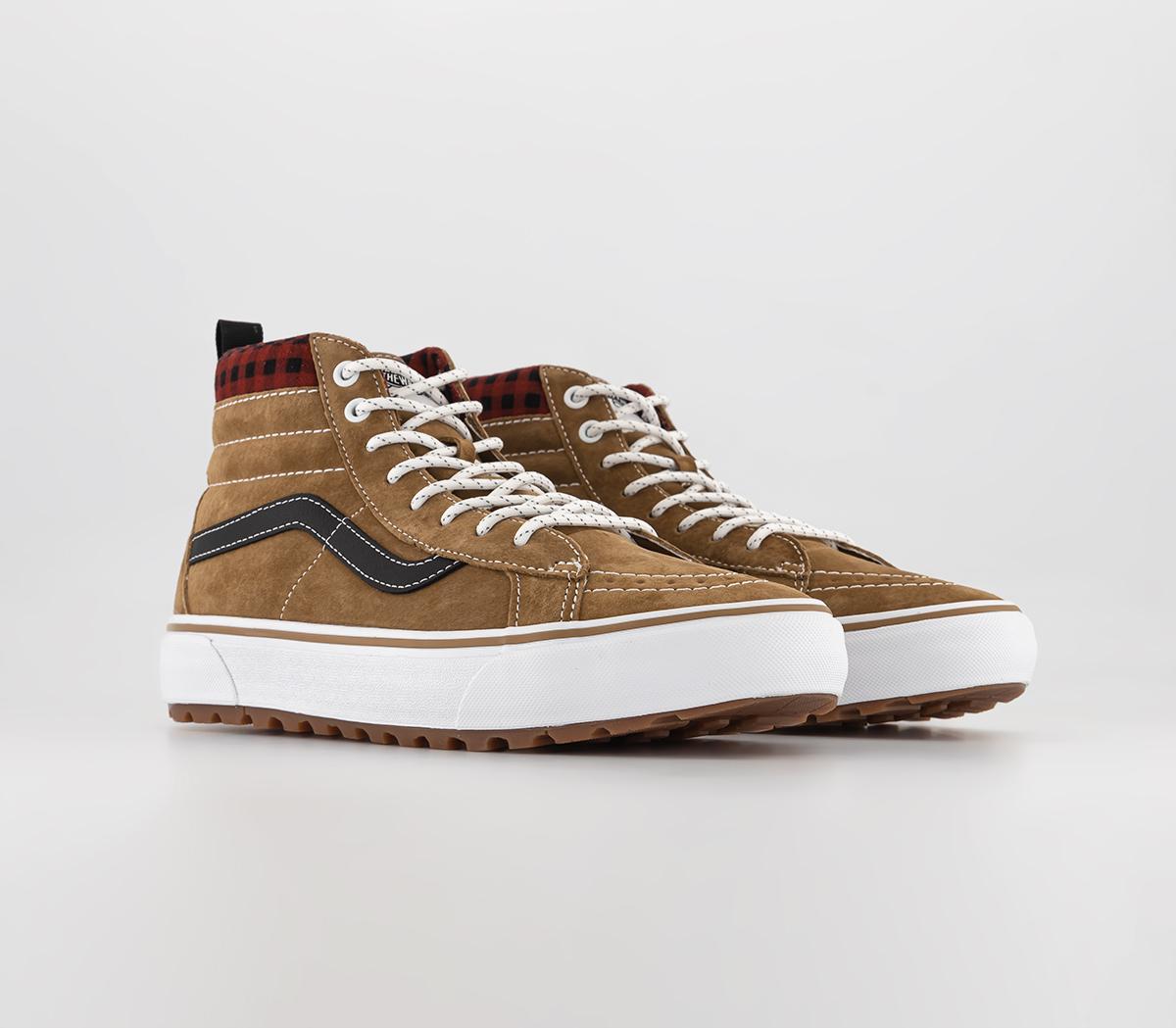 Vans Sk8 Hi Mte Sneaker Boots Vans Sk8 Hi Mte Sneaker Boots Plaid Brown Black