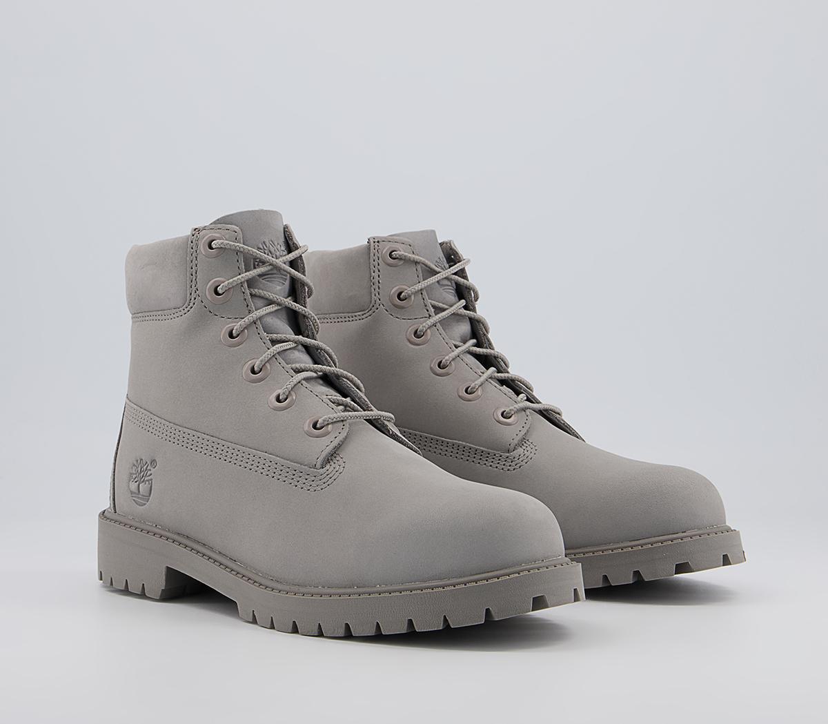 Timberland Junior 6 Premium Waterproof Boots Medium Grey - Ankle Boots