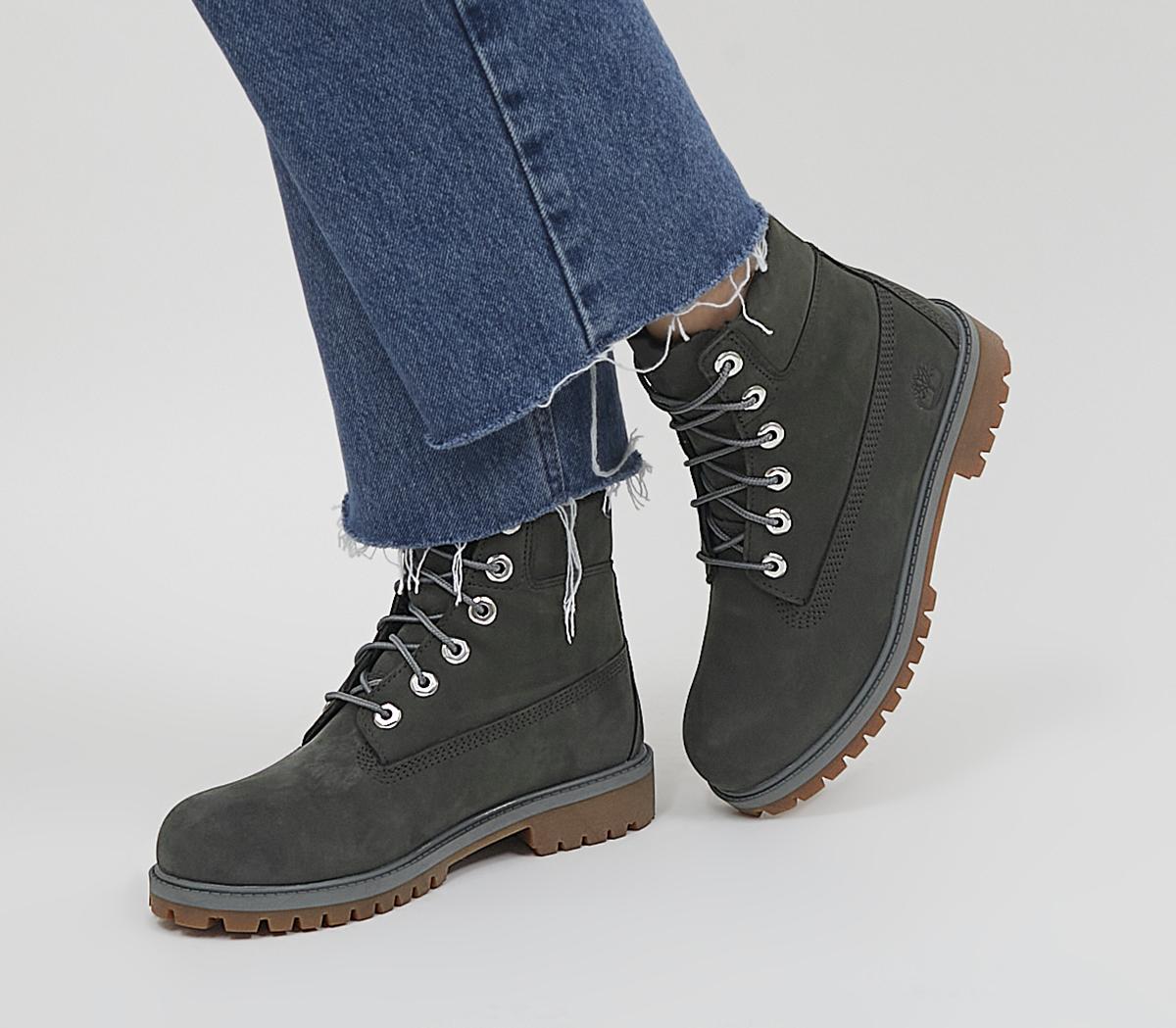 stuiten op donker overzee Timberland Juniors 6 Premium Waterproof Boots Coal - Women's Ankle Boots