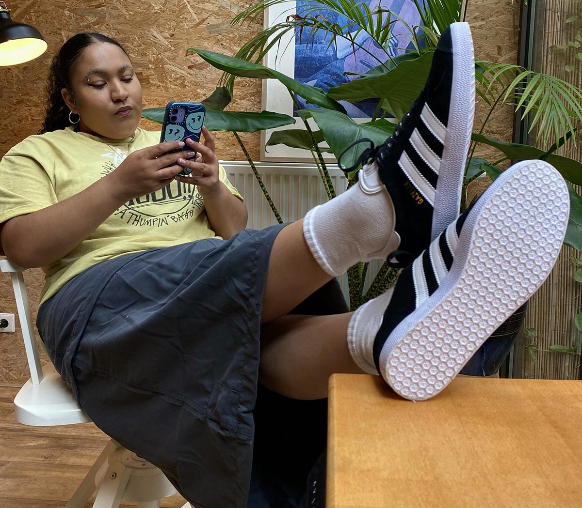 adidas Gazelle Trainers adidas Gazelle Trainers Core Black White
