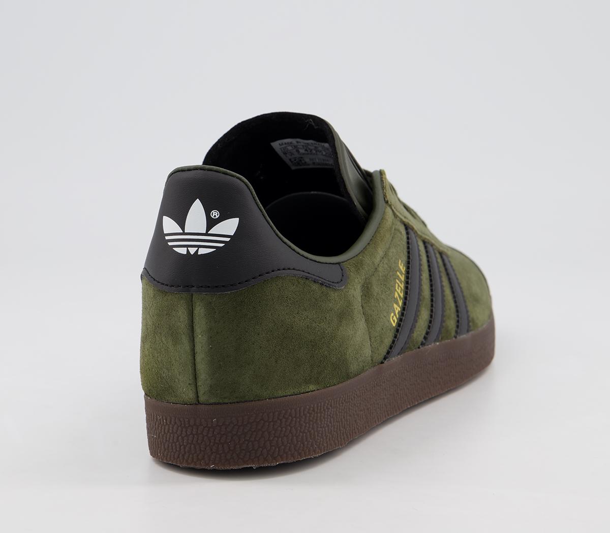 adidas Gazelle Trainers adidas Gazelle Trainers Night Cargo Black Gum