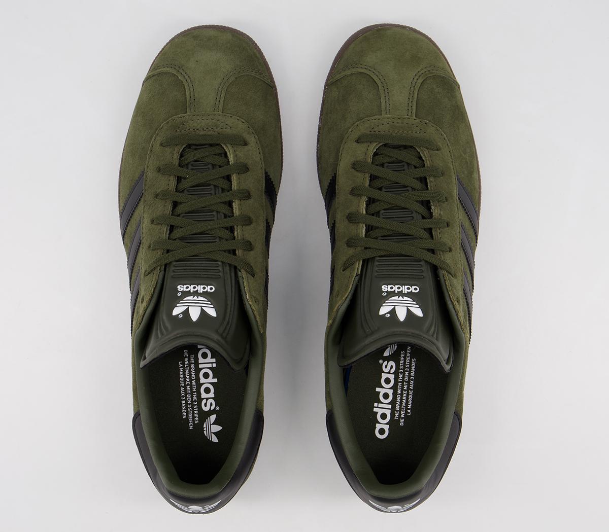 adidas Gazelle Trainers adidas Gazelle Trainers Night Cargo Black Gum