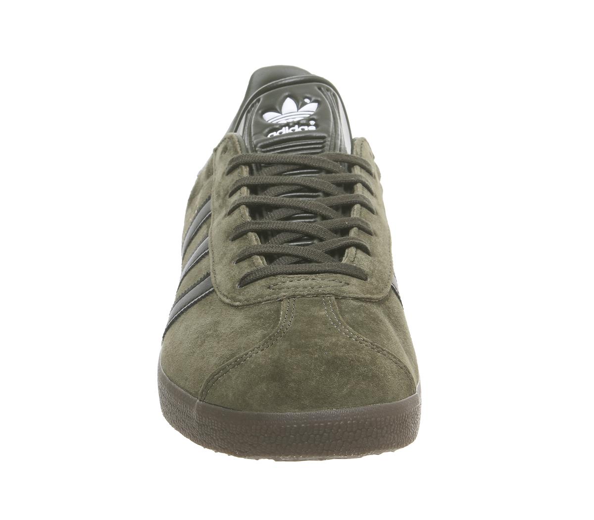 adidas gazelle night cargo black gum