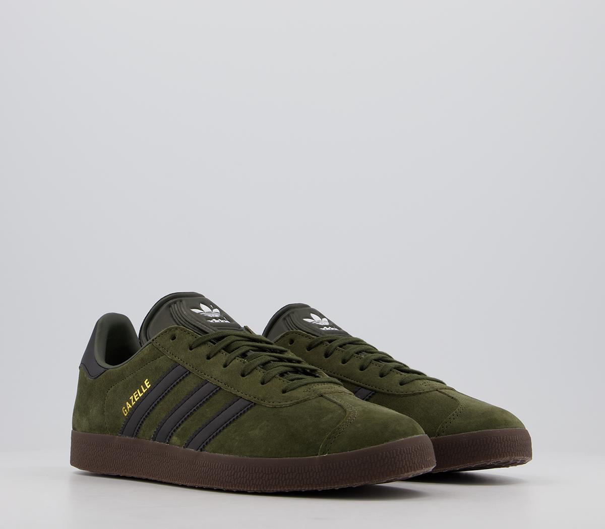 adidas Gazelle Trainers adidas Gazelle Trainers Night Cargo Black Gum