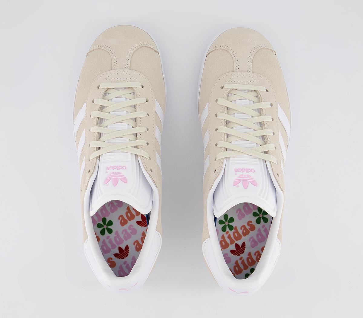 adidasGazelle TrainersOff White Clear Pink