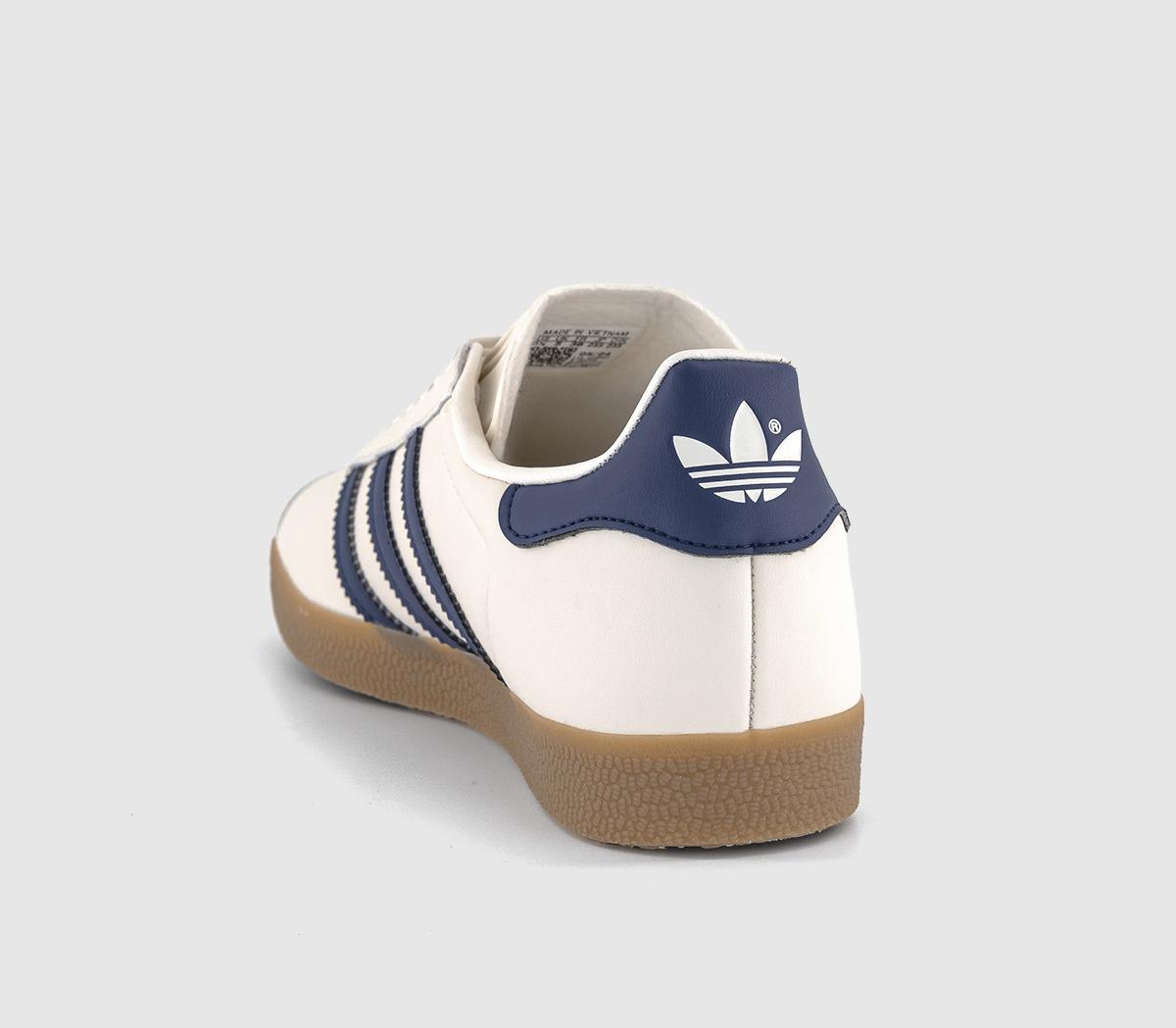 adidasGazelle TrainersCloud White Dark Blue Gum