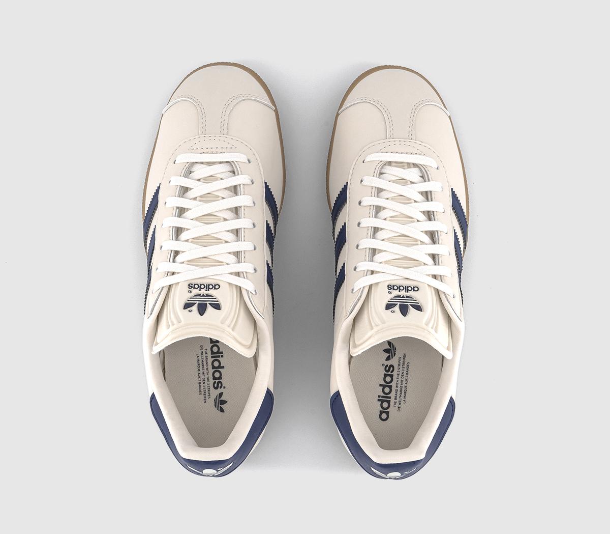 adidasGazelle TrainersCloud White Dark Blue Gum