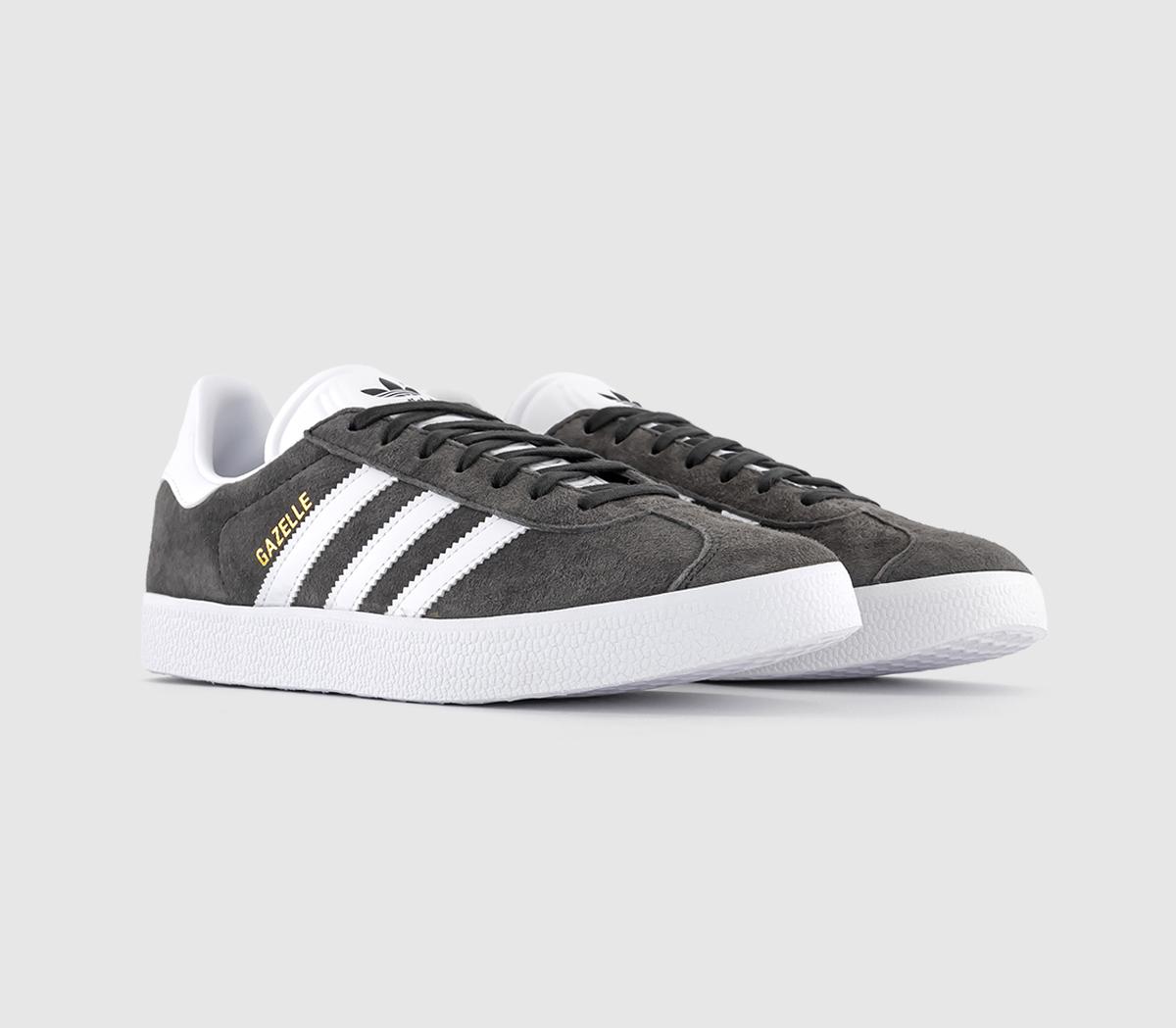 Adidas Womens Gazelle Dgh Met Ladies Grey And White Leather Stripe Trainers, 8