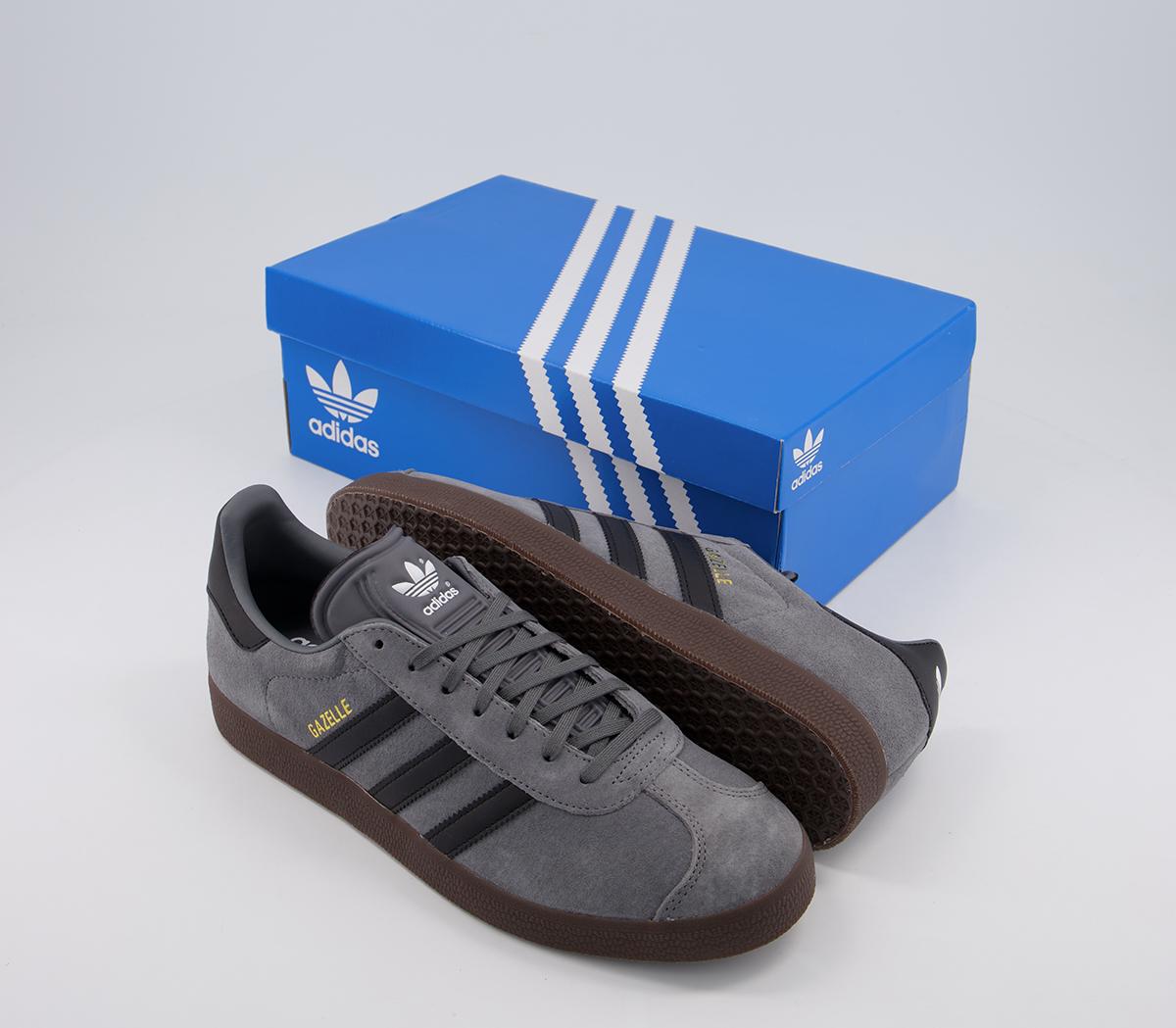 adidas Gazelle Trainers adidas Gazelle Trainers Grey Black Gum
