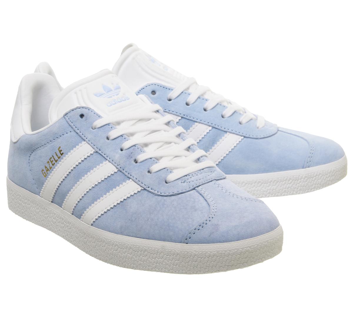 adidasGazelle TrainersGlow Blue White Gold Metallic F