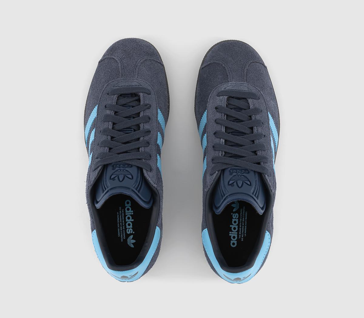adidas Gazelle Trainers Shadow Navy Clear Blue Gum - Men's Trainers