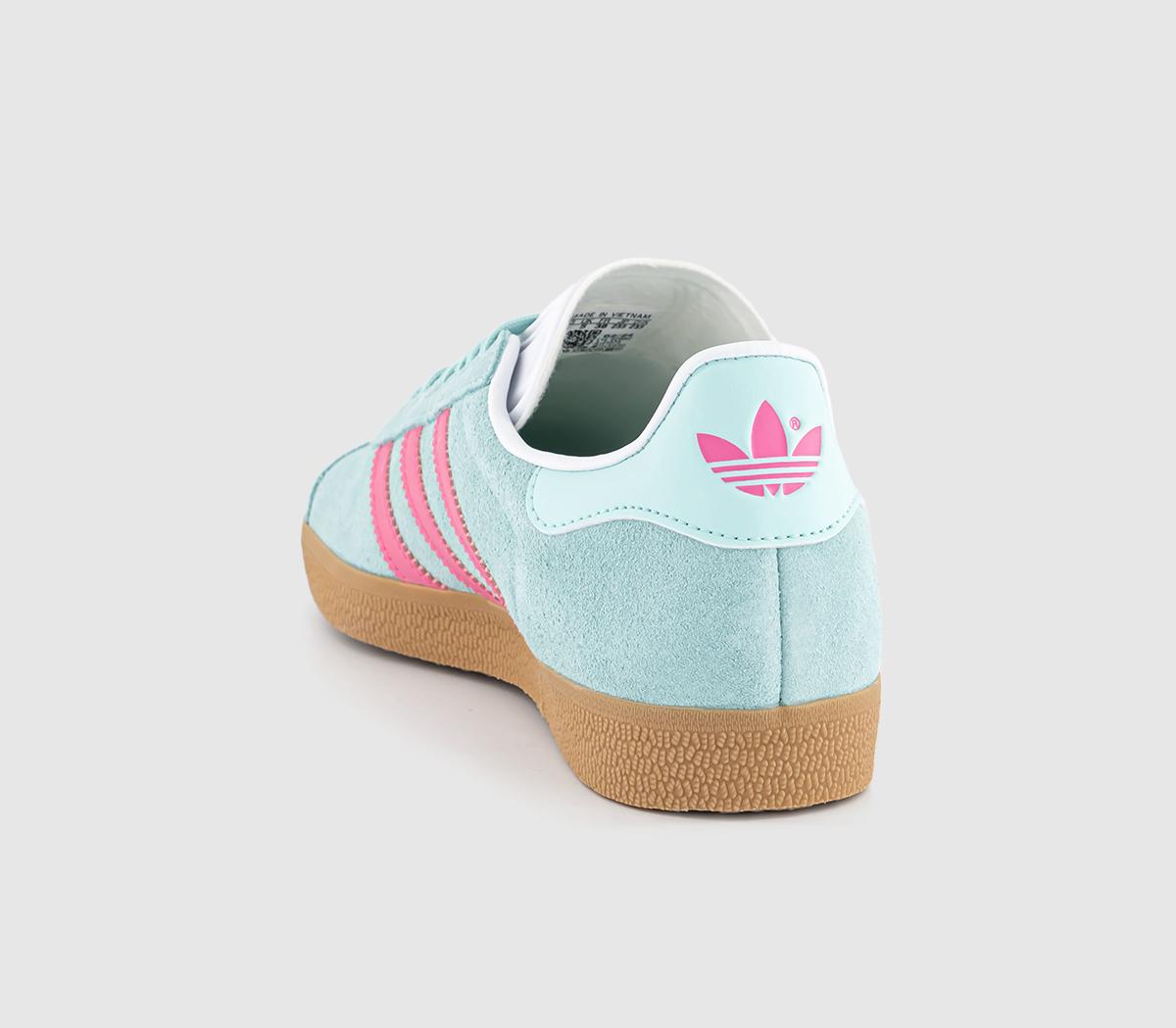 adidasGazelle Trainers adidasGazelle TrainersSemi Flash Aqua Lucid Pink Offwhite