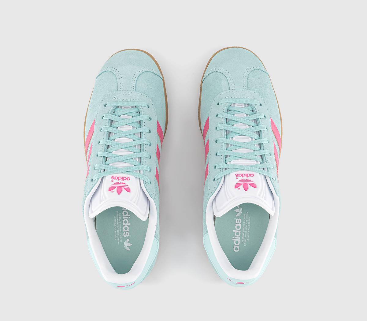 adidasGazelle Trainers adidasGazelle TrainersSemi Flash Aqua Lucid Pink Offwhite