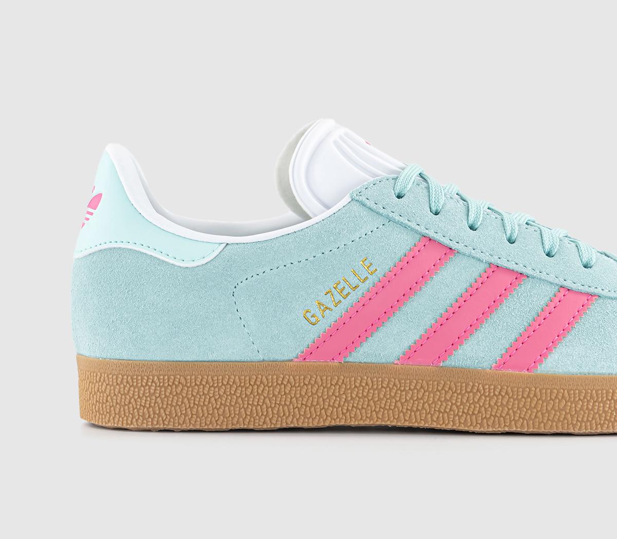 adidasGazelle Trainers adidasGazelle TrainersSemi Flash Aqua Lucid Pink Offwhite