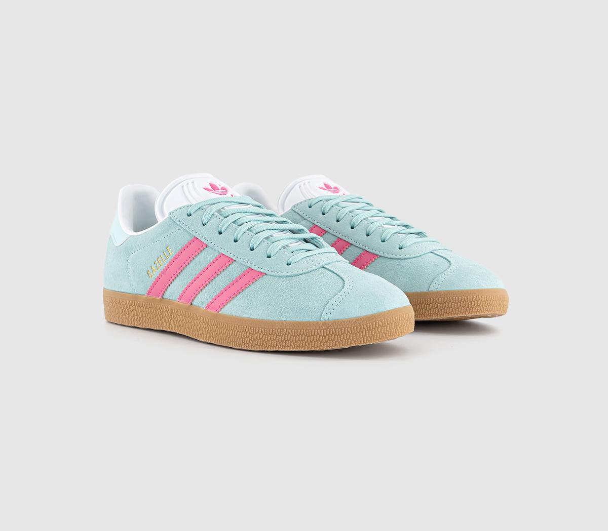 adidasGazelle Trainers adidasGazelle TrainersSemi Flash Aqua Lucid Pink Offwhite